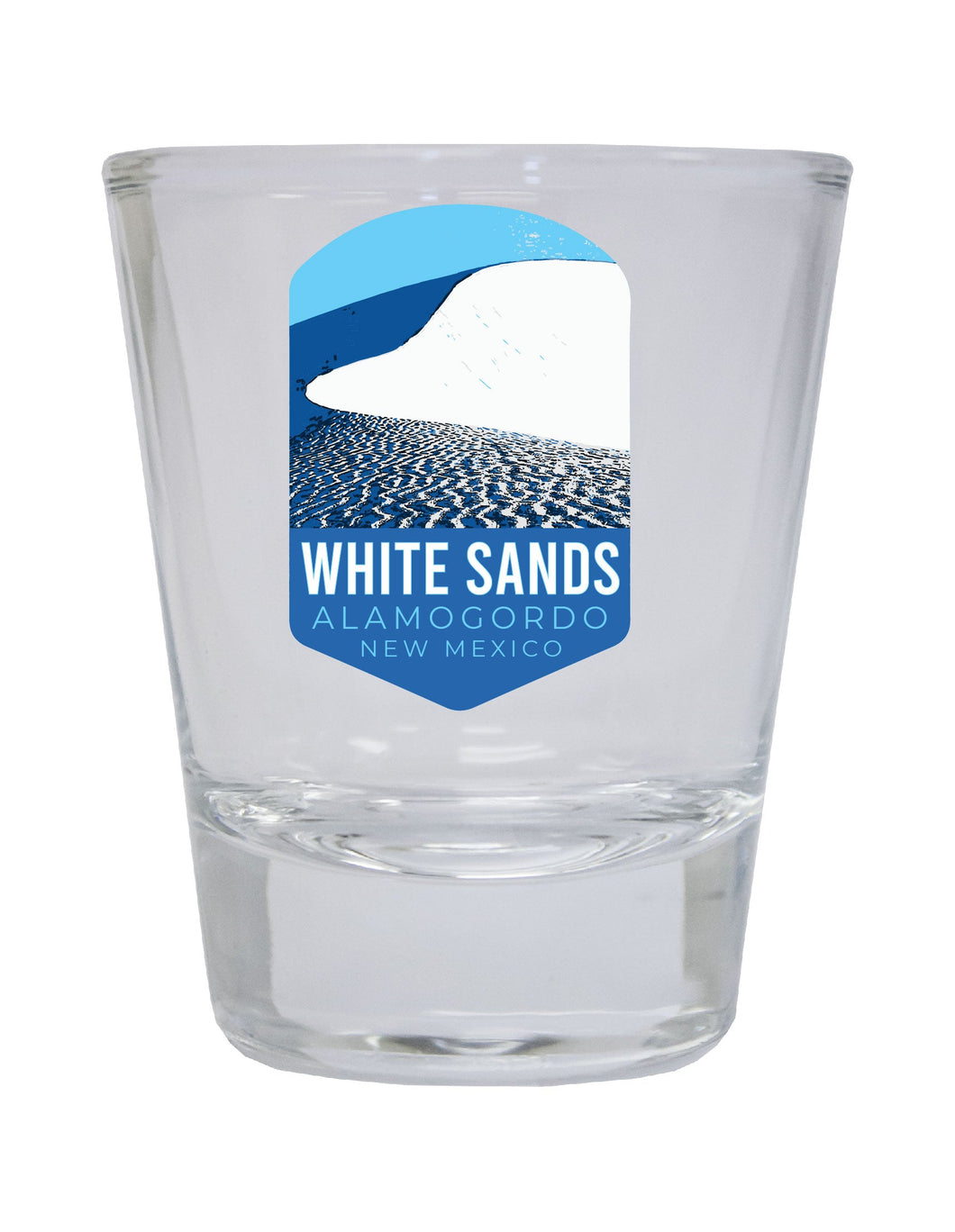 White Sands Alamogordo New Mexico Souvenir Round Shot Glass Choice of Design