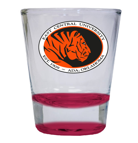 East Central University Tigers NCAA Legacy Edition 2oz Round Base Shot Glass Red