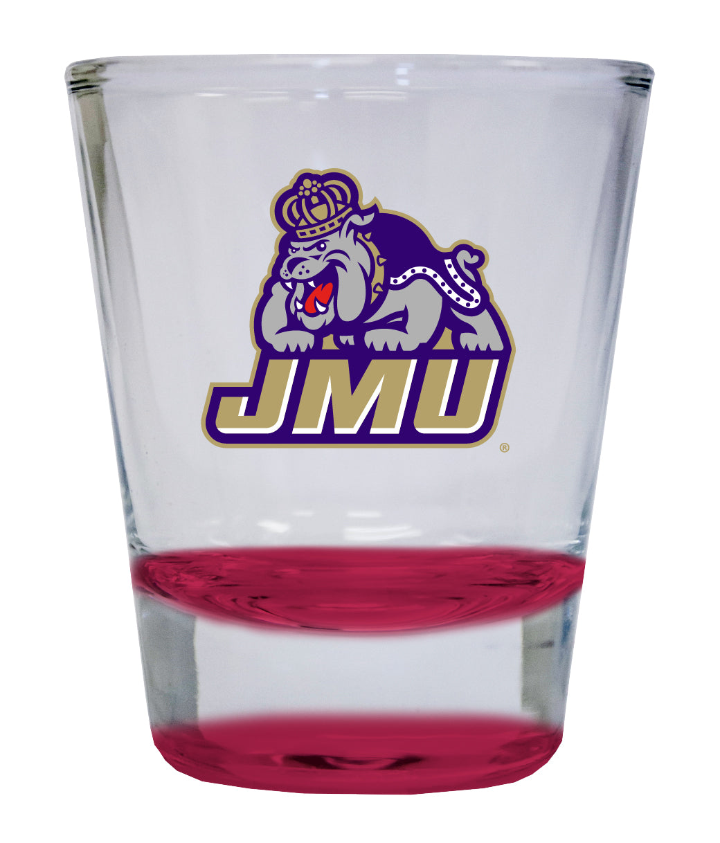 James Madison Dukes NCAA Legacy Edition 2oz Round Base Shot Glass Red