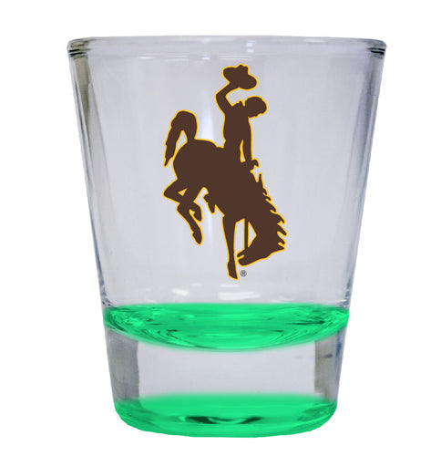 University of Wyoming NCAA Legacy Edition 2oz Round Base Shot Glass Green