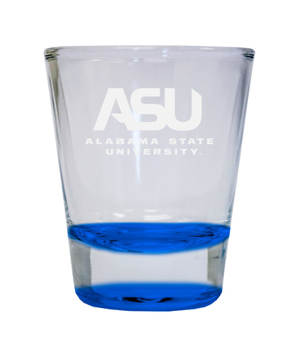 NCAA Alabama State University Collector's 2oz Laser-Engraved Spirit Shot Glass Blue