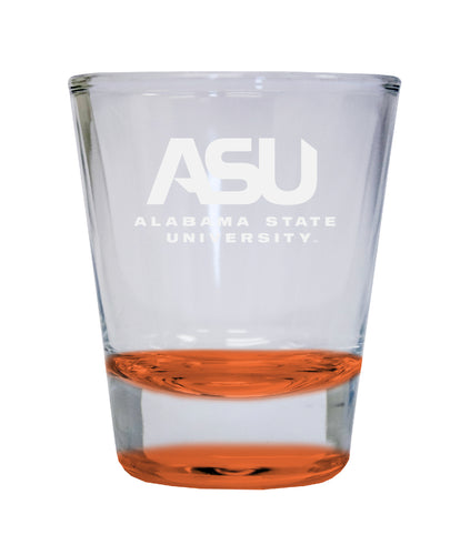 NCAA Alabama State University Collector's 2oz Laser-Engraved Spirit Shot Glass Orange