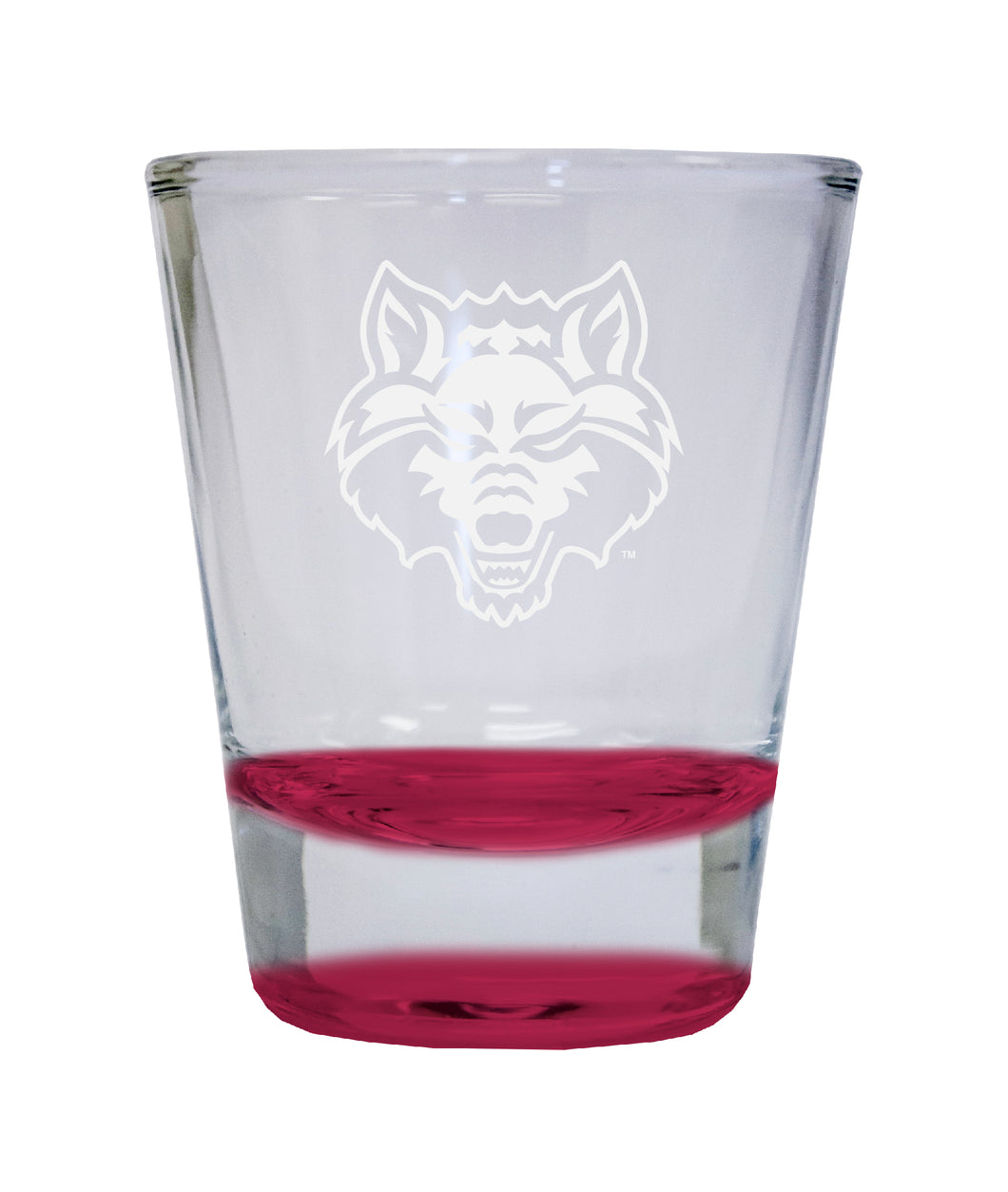 NCAA Arkansas State Collector's 2oz Laser-Engraved Spirit Shot Glass Red