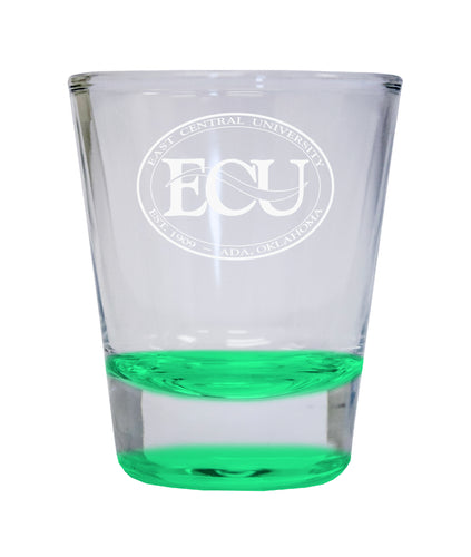 NCAA East Central University Tigers Collector's 2oz Laser-Engraved Spirit Shot Glass Green