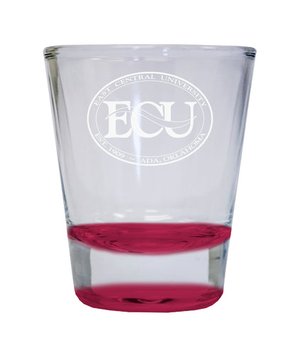 NCAA East Central University Tigers Collector's 2oz Laser-Engraved Spirit Shot Glass Red