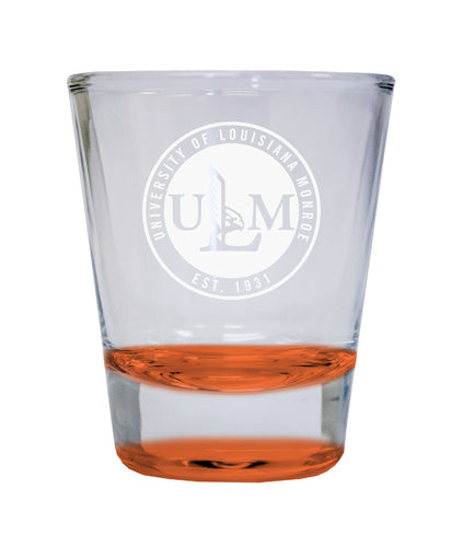 NCAA University of Louisiana Monroe Collector's 2oz Laser-Engraved Spirit Shot Glass Orange