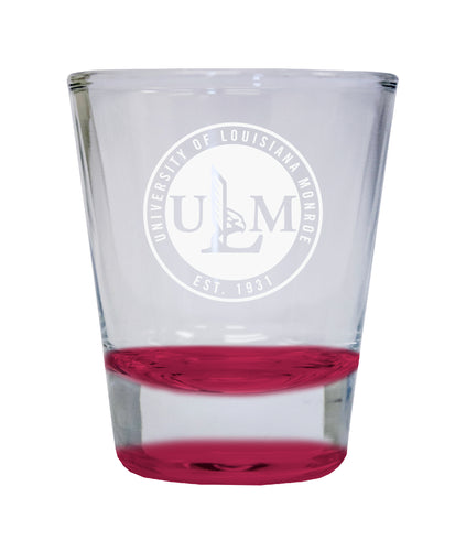 NCAA University of Louisiana Monroe Collector's 2oz Laser-Engraved Spirit Shot Glass Red