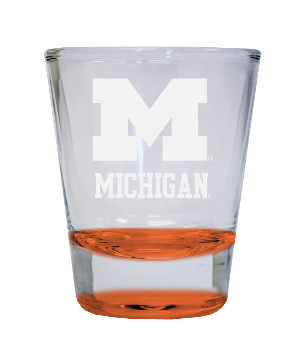 NCAA Michigan Wolverines Collector's 2oz Laser-Engraved Spirit Shot Glass Orange