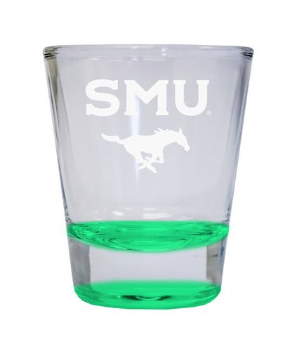 NCAA Southern Methodist University Collector's 2oz Laser-Engraved Spirit Shot Glass Green