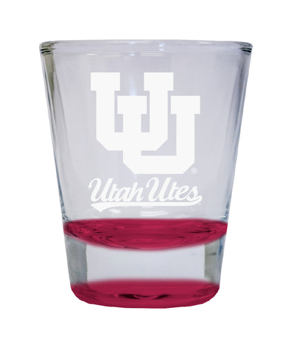 NCAA Utah Utes Collector's 2oz Laser-Engraved Spirit Shot Glass Red