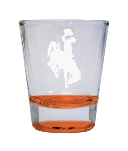 NCAA University of Wyoming Collector's 2oz Laser-Engraved Spirit Shot Glass Orange