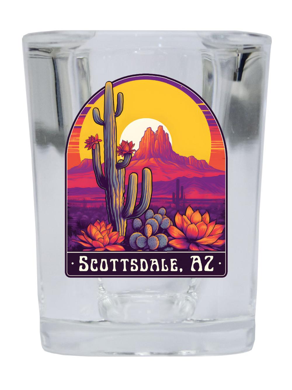 Scottsdale Arizona Souvenir 2.5 Ounce Shot Glass Square