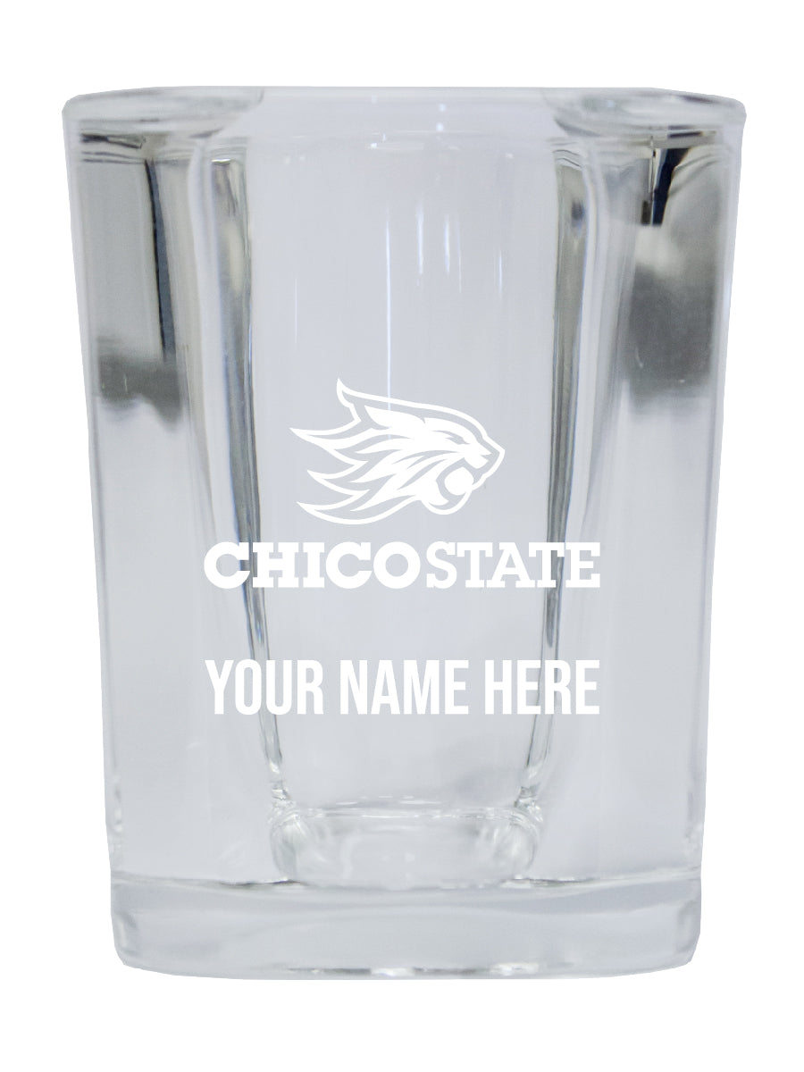 NCAA California State University, Chico Personalized 2oz Stemless Shot Glass - Custom Laser Etched 