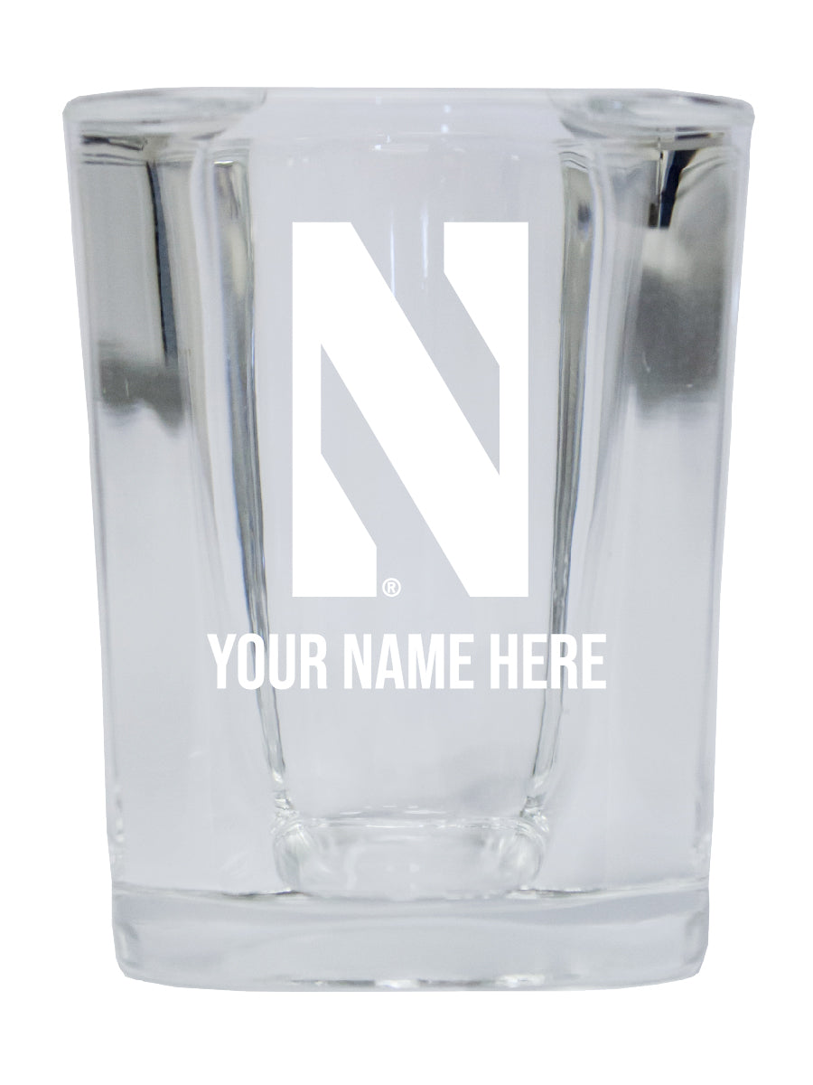 NCAA Northwestern University Wildcats Personalized 2oz Stemless Shot Glass - Custom Laser Etched 