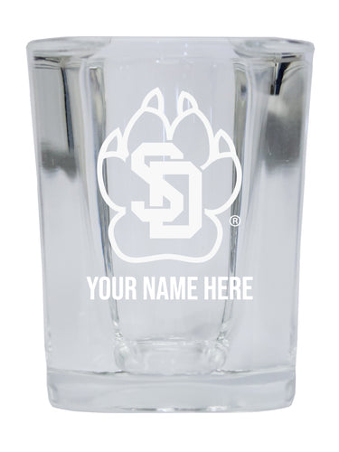 NCAA South Dakota Coyotes Personalized 2oz Stemless Shot Glass - Custom Laser Etched 