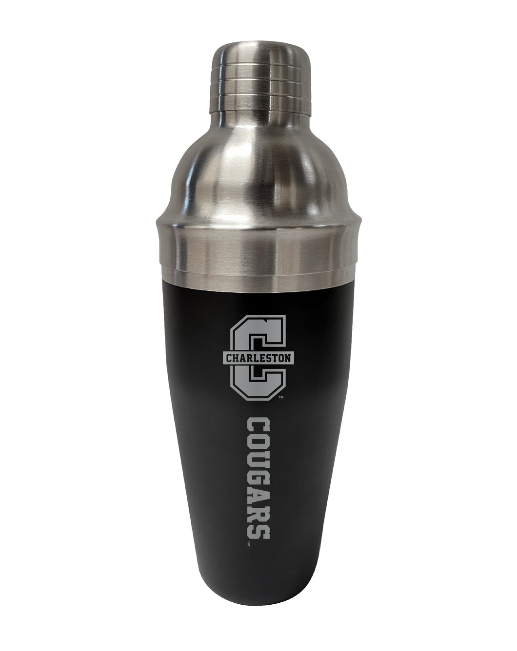 College of Charleston NCAA Official 24 oz Engraved Stainless Steel Cocktail Shaker | College Team Spirit Drink Mixer