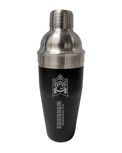 East Stroudsburg University NCAA Official 24 oz Engraved Stainless Steel Cocktail Shaker | College Team Spirit Drink Mixer