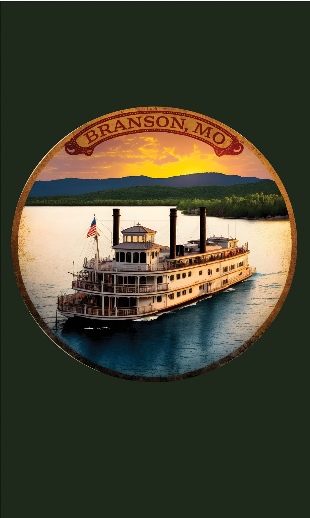 Branson Missouri Design C Souvenir Metal Sign 9 x 15