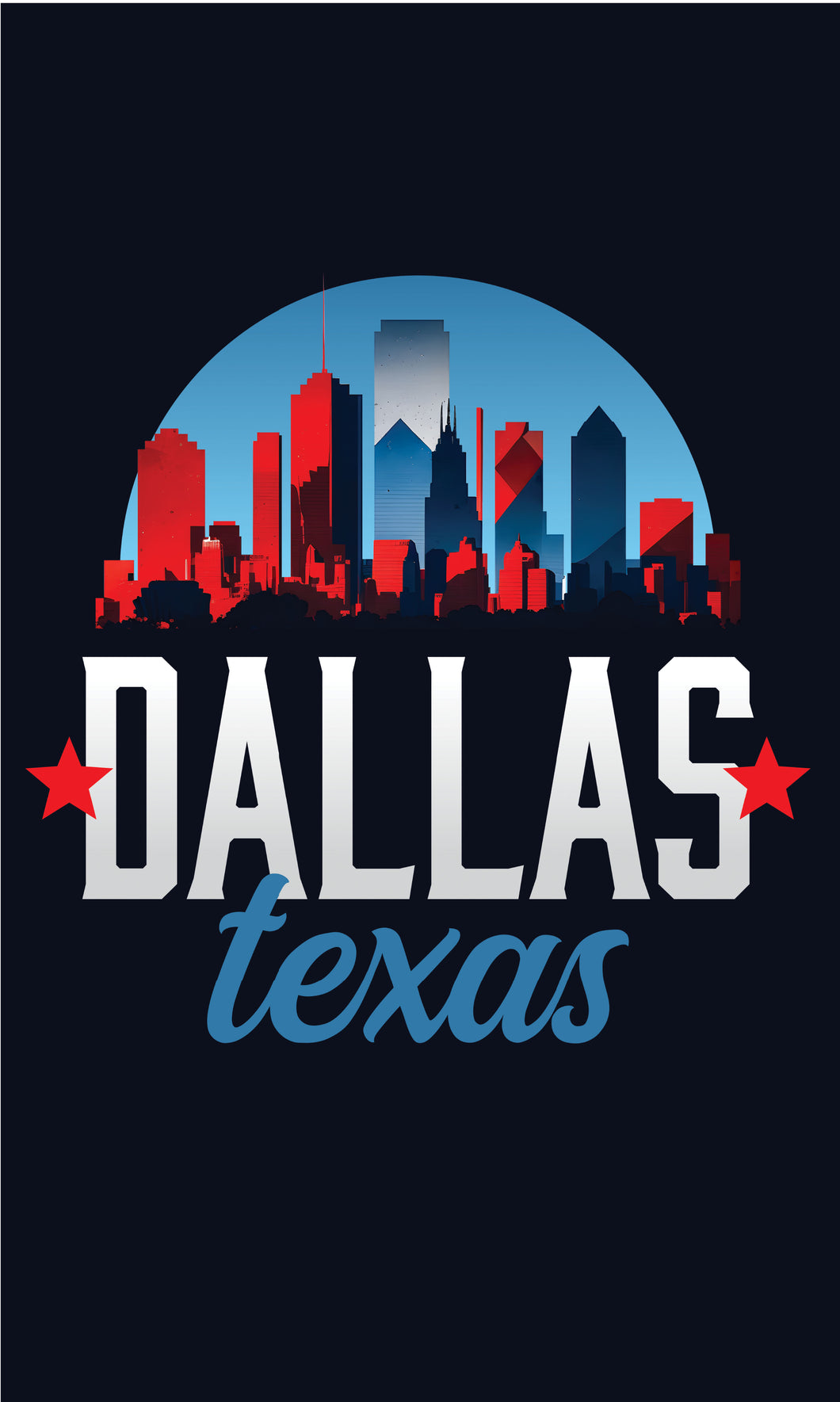 Dallas Texas Design B Souvenir Metal Sign 9 x 15