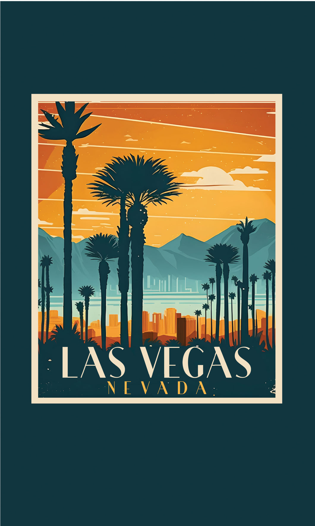 Las Vegas Nevada Design D Souvenir Metal Sign 9 x 15