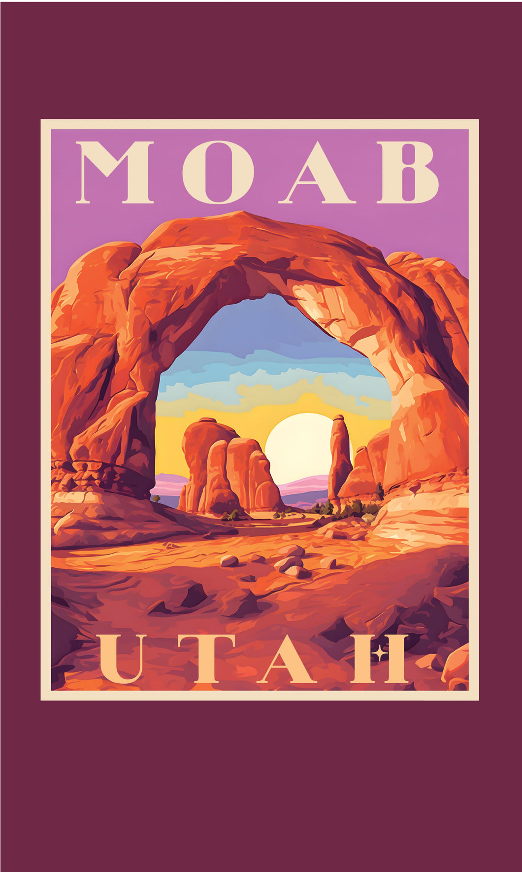 Moab Utah Design A Souvenir Metal Sign 9 x 15