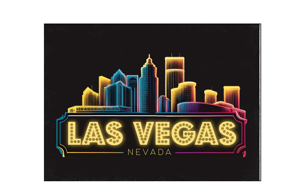 Las Vegas Nevada Design C Souvenir Wood sign with frame 5x7