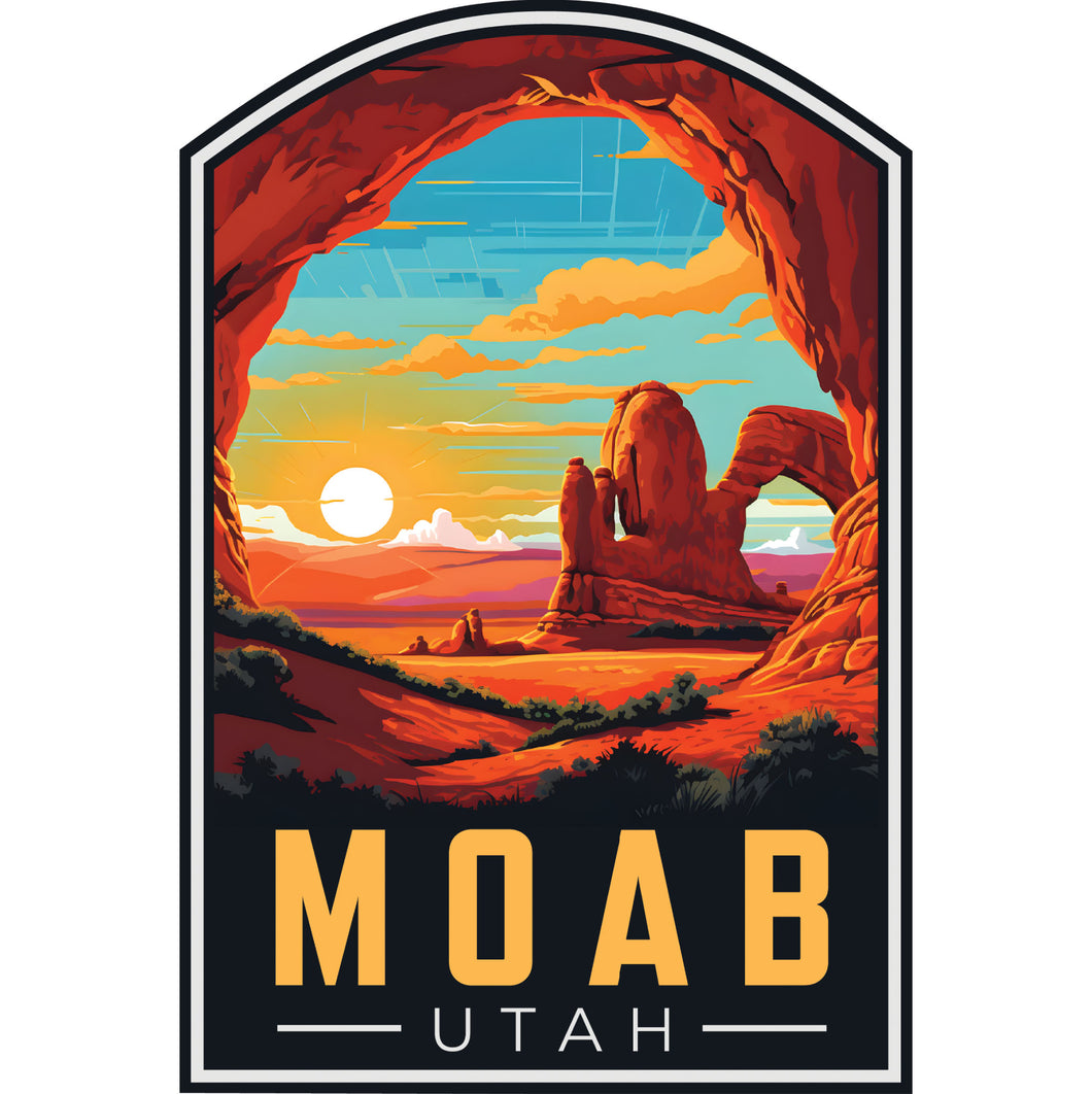 Moab Utah C Souvenir Memories Durable Vinyl Decal Sticker