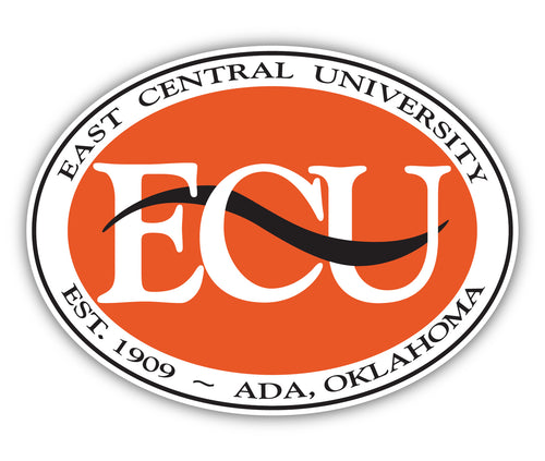 East Central University Tigers 10-Inch on one of its sides NCAA Durable School Spirit Vinyl Decal Sticker