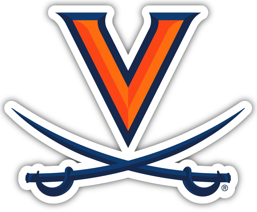 Virginia Cavaliers 4-Inch Elegant School Logo NCAA Vinyl Decal Sticker for Fans, Students, and Alumni