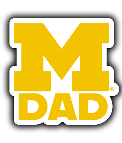 Michigan Wolverines 4-Inch Proud Dad NCAA - Durable School Spirit Vinyl Decal Perfect Gift for Dad