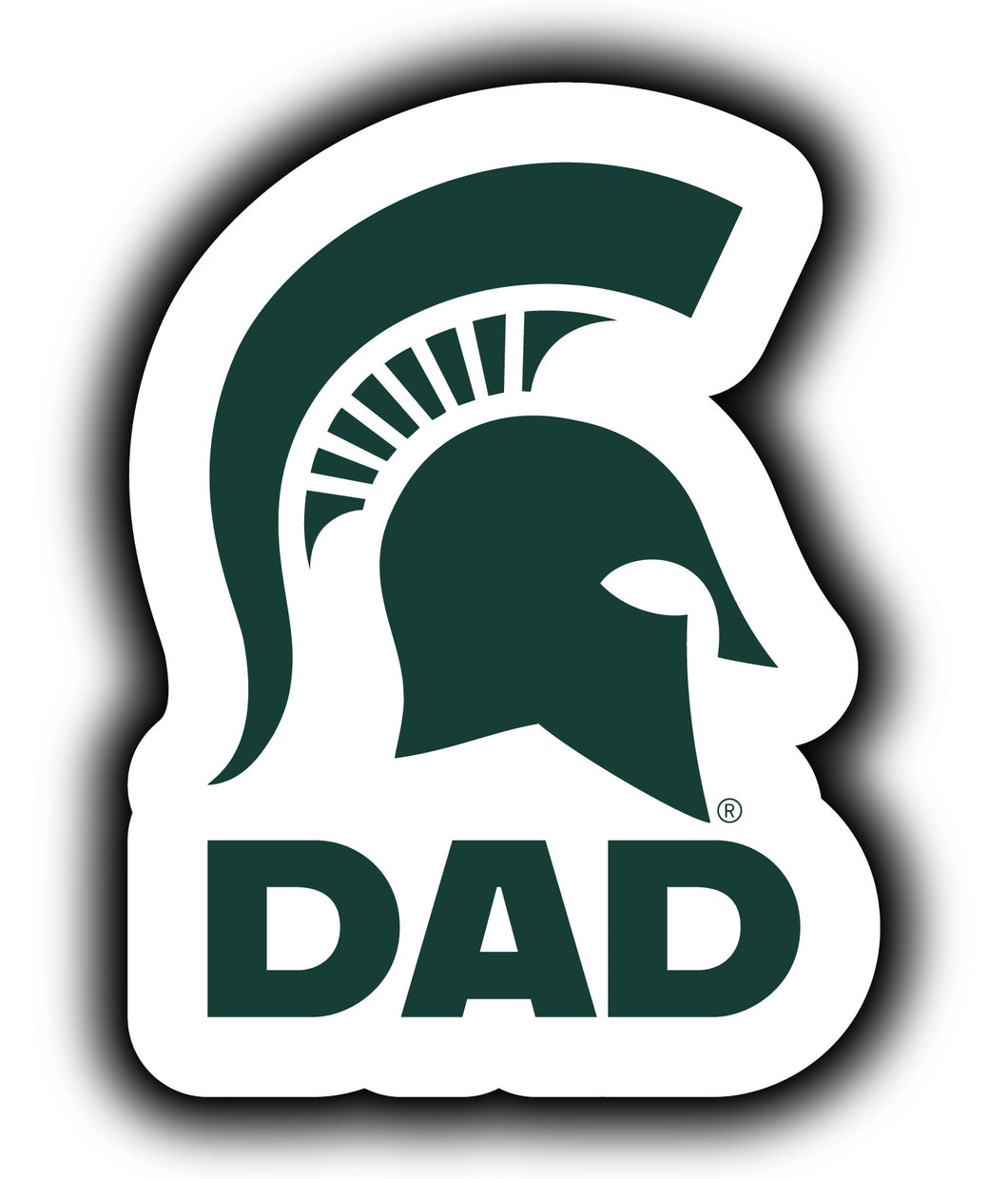 Michigan State Spartans 4-Inch Proud Dad NCAA - Durable School Spirit Vinyl Decal Perfect Gift for Dad