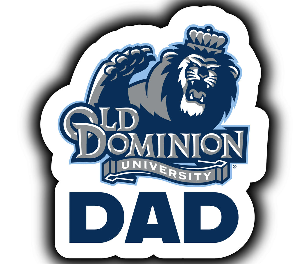 Old Dominion Monarchs 4-Inch Proud Dad NCAA - Durable School Spirit Vinyl Decal Perfect Gift for Dad