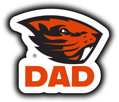 Oregon State Beavers 4-Inch Proud Dad NCAA - Durable School Spirit Vinyl Decal Perfect Gift for Dad