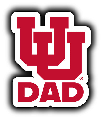 Utah Utes 4-Inch Proud Dad NCAA - Durable School Spirit Vinyl Decal Perfect Gift for Dad