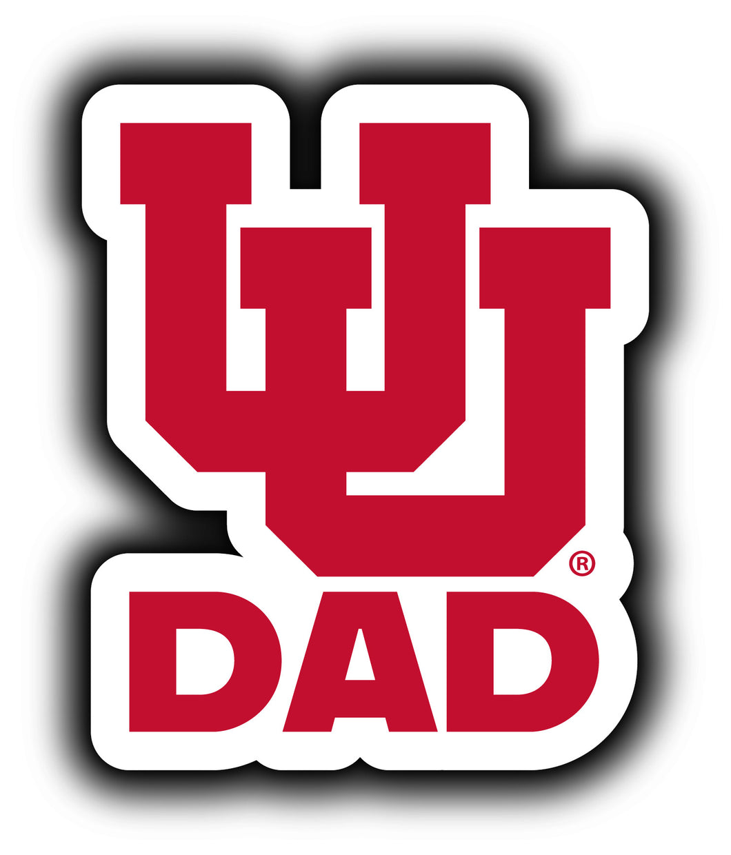 Utah Utes 4-Inch Proud Dad NCAA - Durable School Spirit Vinyl Decal Perfect Gift for Dad