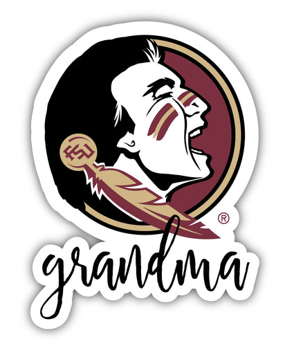 Florida State Seminoles 4-Inch Proud Grandma NCAA - Durable School Spirit Vinyl Decal Perfect Gift for Grandma