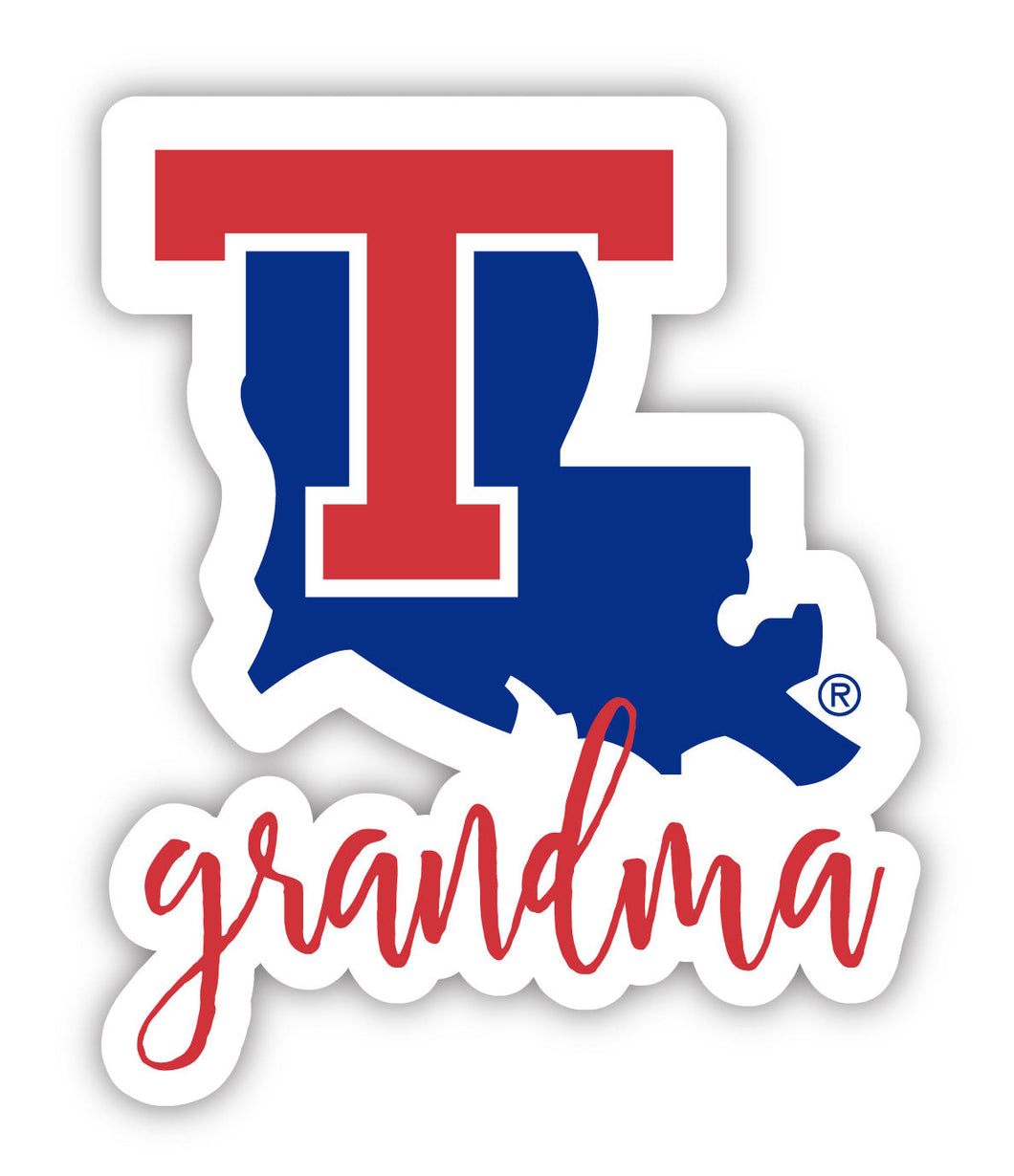 Louisiana Tech Bulldogs Proud Grandma 4-Inch NCAA High-Definition Magnet - Versatile Metallic Surface Adornment