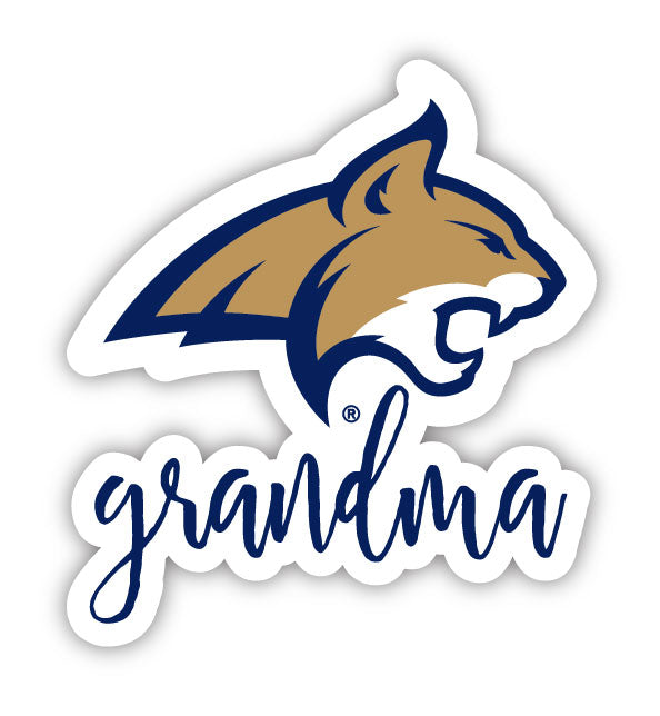 Montana State Bobcats 4-Inch Proud Grandma NCAA - Durable School Spirit Vinyl Decal Perfect Gift for Grandma