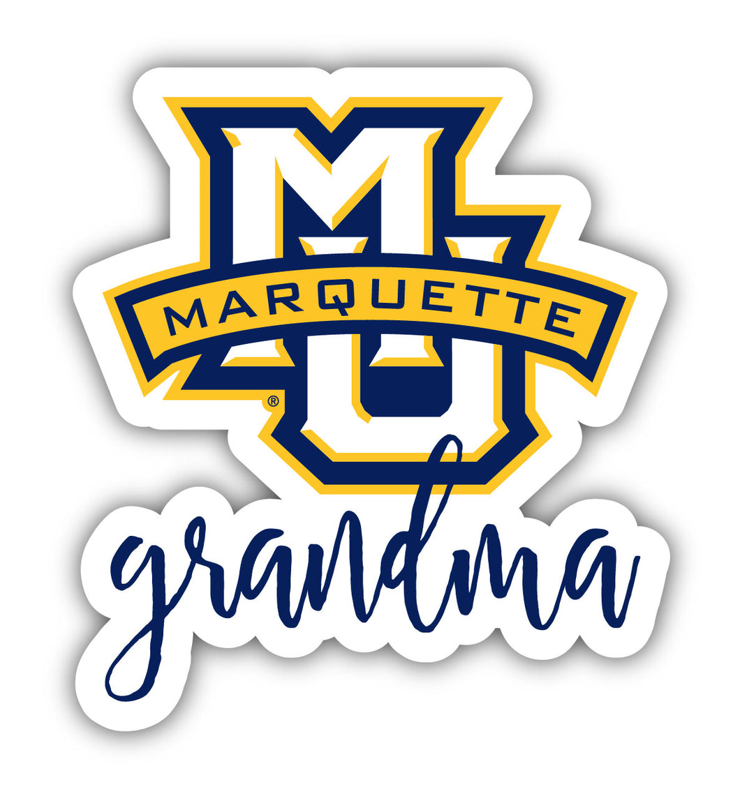 Marquette Golden Eagles 4-Inch Proud Grandma NCAA - Durable School Spirit Vinyl Decal Perfect Gift for Grandma