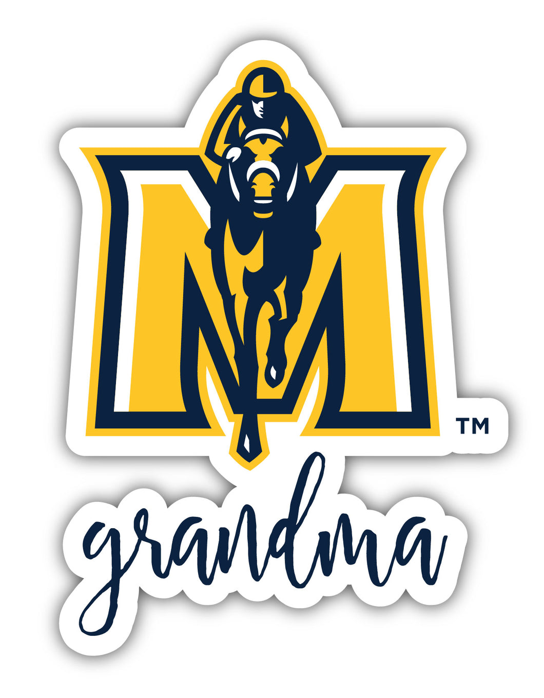 Murray State University 4-Inch Proud Grandma NCAA - Durable School Spirit Vinyl Decal Perfect Gift for Grandma