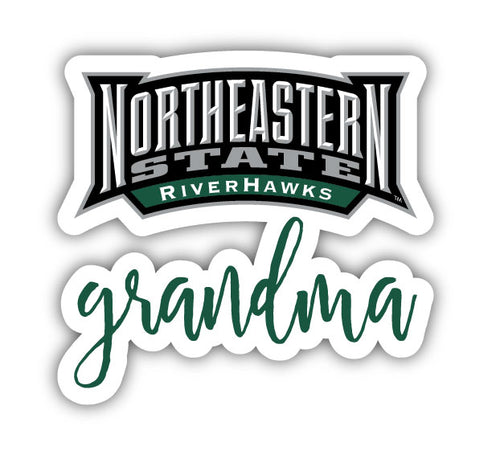 Northeastern State University Riverhawks 4-Inch Proud Grandma NCAA - Durable School Spirit Vinyl Decal Perfect Gift for Grandma