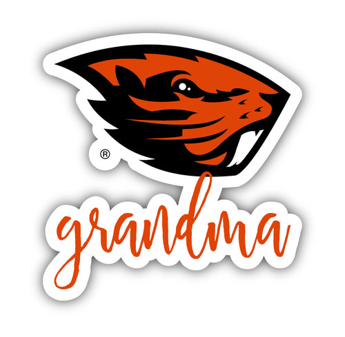 Oregon State Beavers 4-Inch Proud Grandma NCAA - Durable School Spirit Vinyl Decal Perfect Gift for Grandma