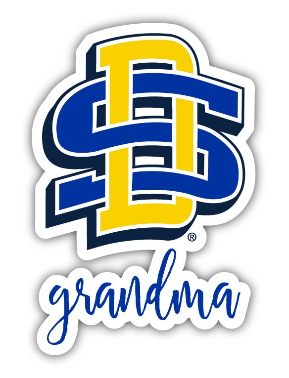 South Dakota State Jackrabbits Proud Grandma 4-Inch NCAA High-Definition Magnet - Versatile Metallic Surface Adornment