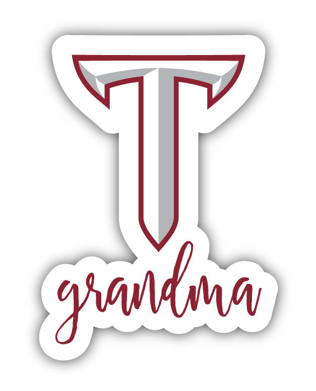 Troy University Proud Grandma 4-Inch NCAA High-Definition Magnet - Versatile Metallic Surface Adornment