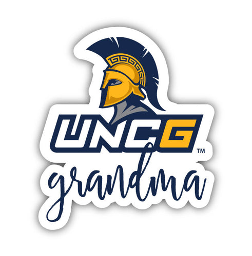 North Carolina Greensboro Spartans 4-Inch Proud Grandma NCAA - Durable School Spirit Vinyl Decal Perfect Gift for Grandma