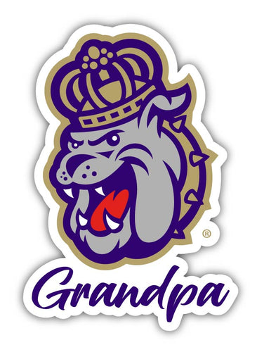 James Madison Dukes 4-Inch Proud Grandpa NCAA - Durable School Spirit Vinyl Decal Perfect Gift for Grandpa