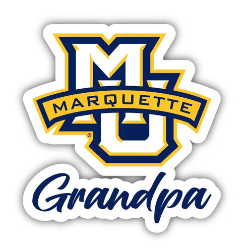 Marquette Golden Eagles 4-Inch Proud Grandpa NCAA - Durable School Spirit Vinyl Decal Perfect Gift for Grandpa