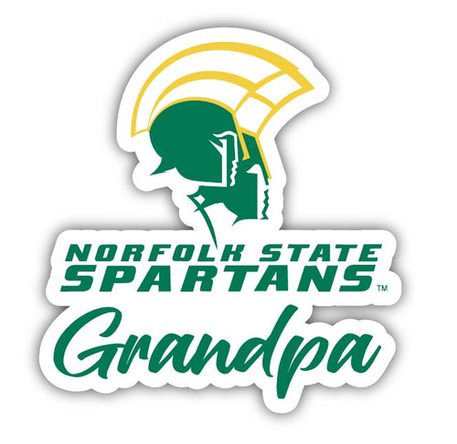 Norfolk State University 4-Inch Proud Grandpa NCAA - Durable School Spirit Vinyl Decal Perfect Gift for Grandpa