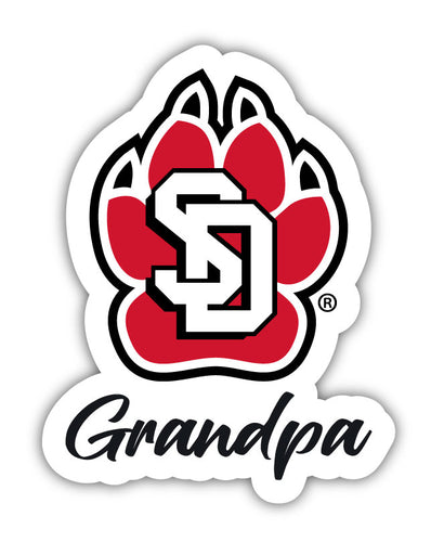 South Dakota Coyotes 4-Inch Proud Grandpa NCAA - Durable School Spirit Vinyl Decal Perfect Gift for Grandpa