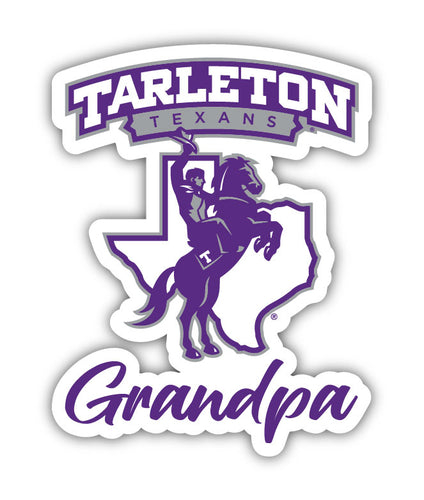 Tarleton State University 4-Inch Proud Grandpa NCAA - Durable School Spirit Vinyl Decal Perfect Gift for Grandpa